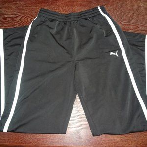 Boy's Basketball  XL Puma  Athletic Track/Sweat Pants Black with White Stripes